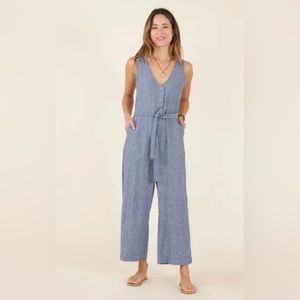 Carve Designs Bonfire Jumpsuit Blue Chambray XS NWT